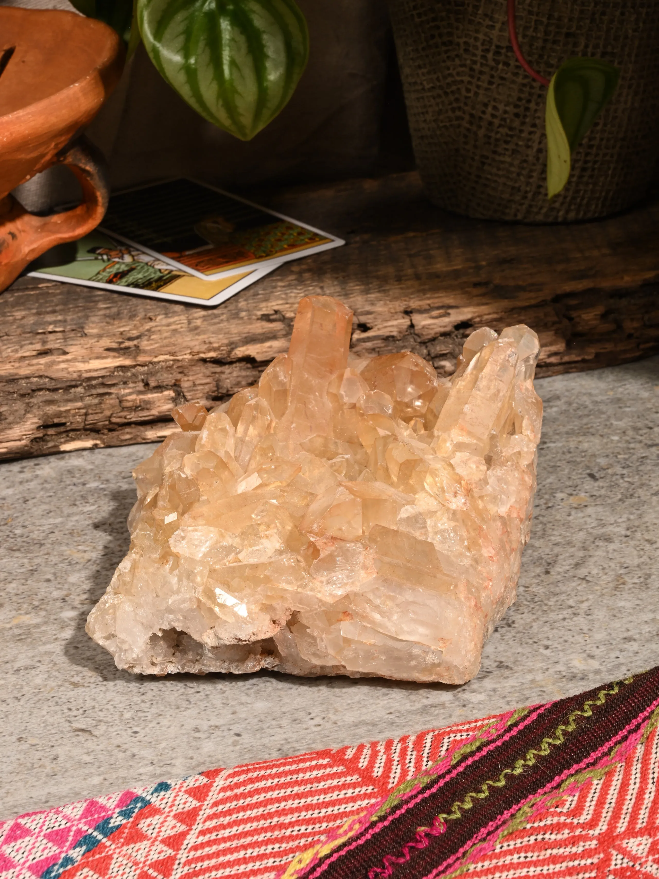 Tangerine Quartz Cluster