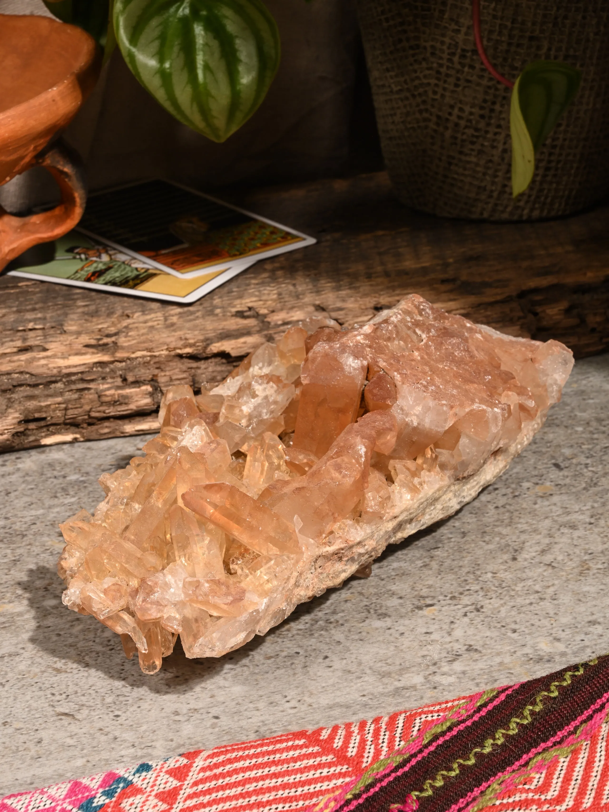 Tangerine Quartz Cluster