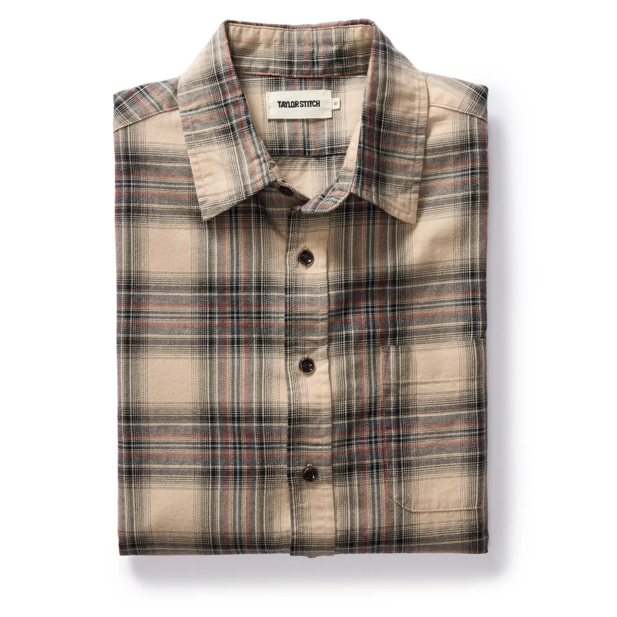 The California in Dune Plaid Brushed Cotton Twill