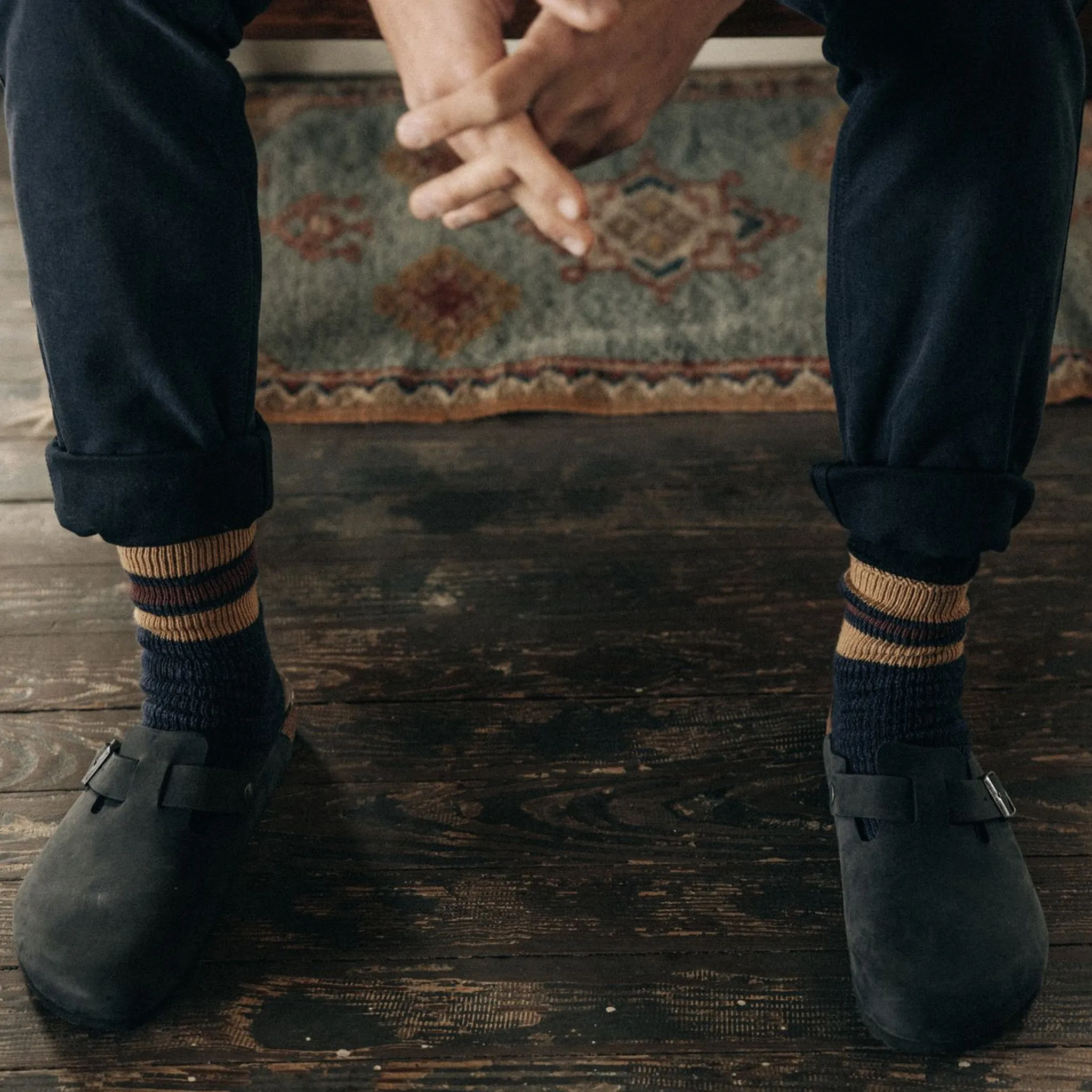 The Camp Sock in Dark Navy Marl