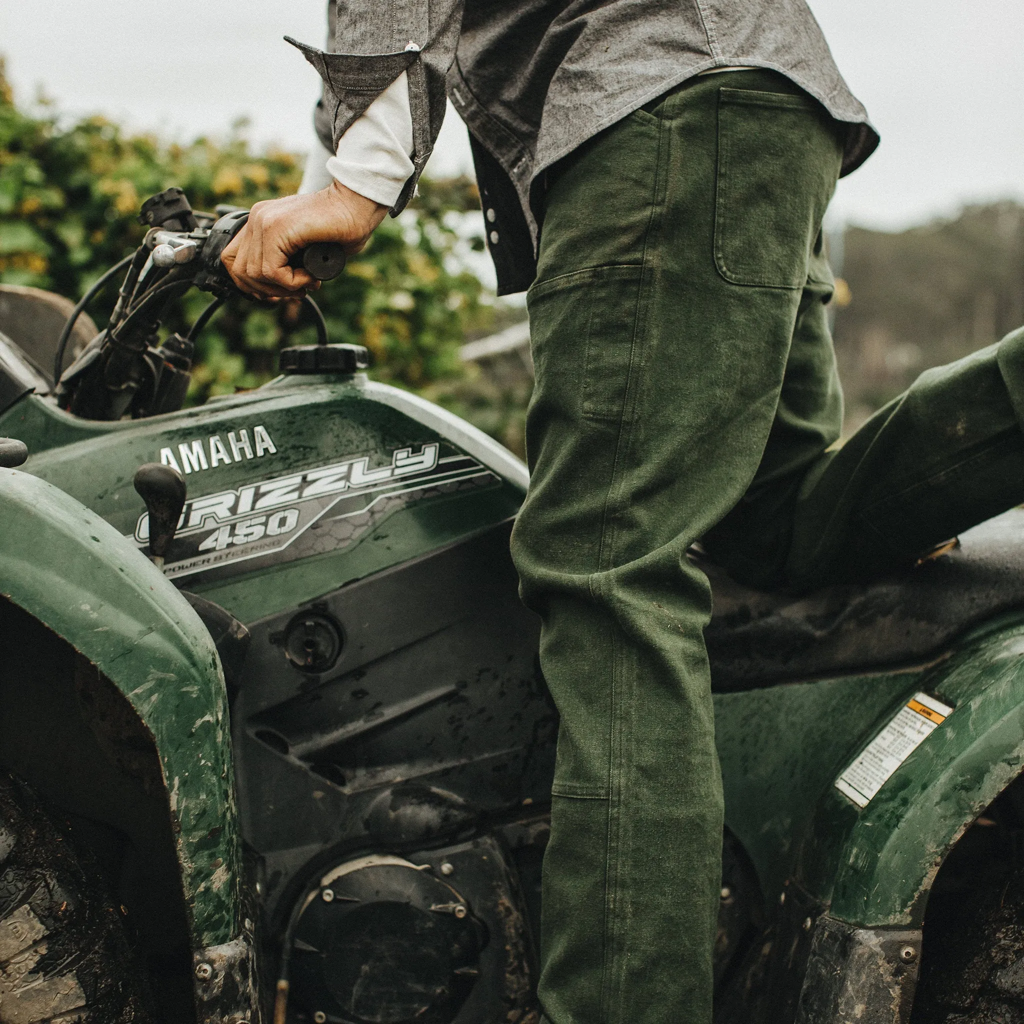 The Chore Pant in Dark Olive Boss Duck