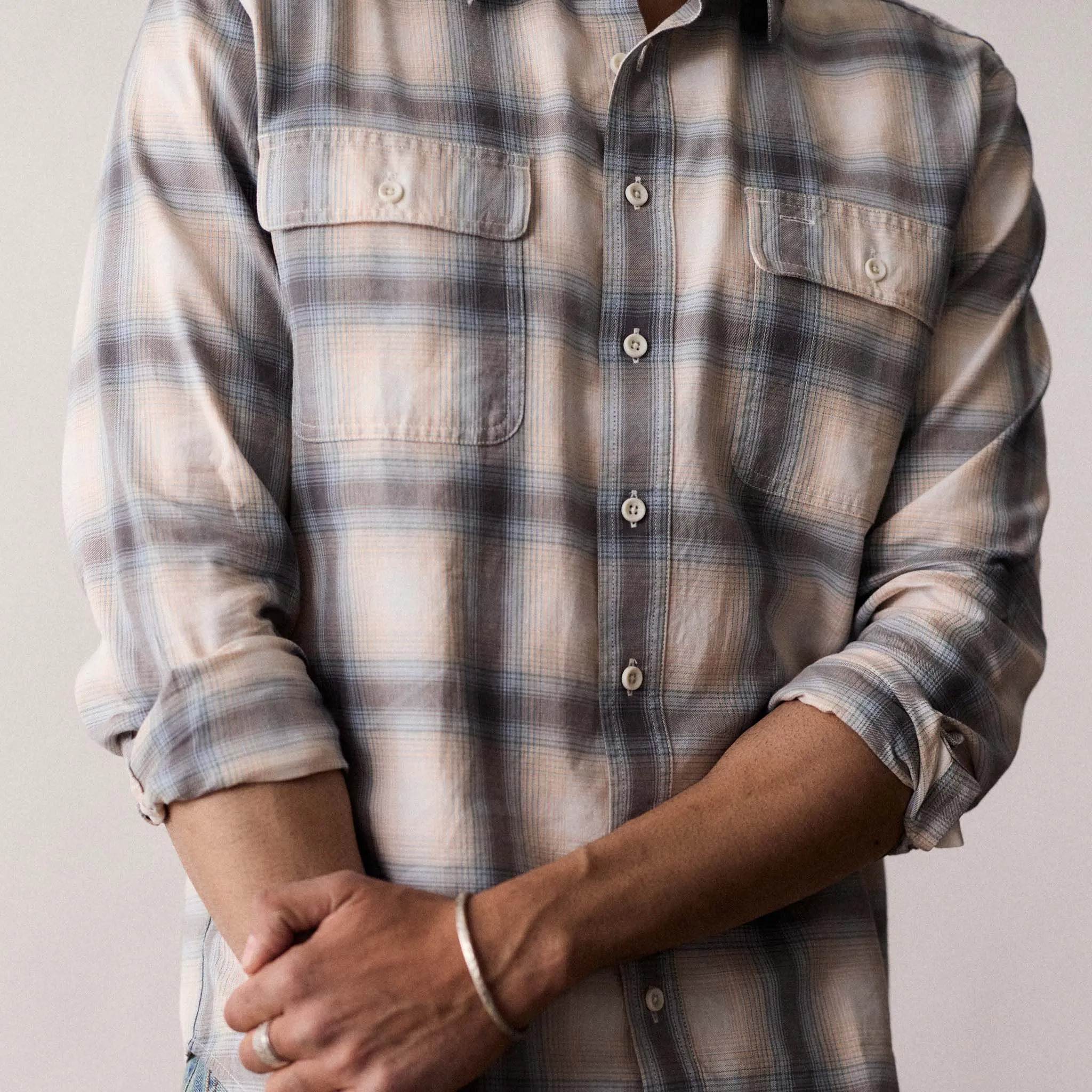 The Craftsman Shirt in Sky Shadow Plaid