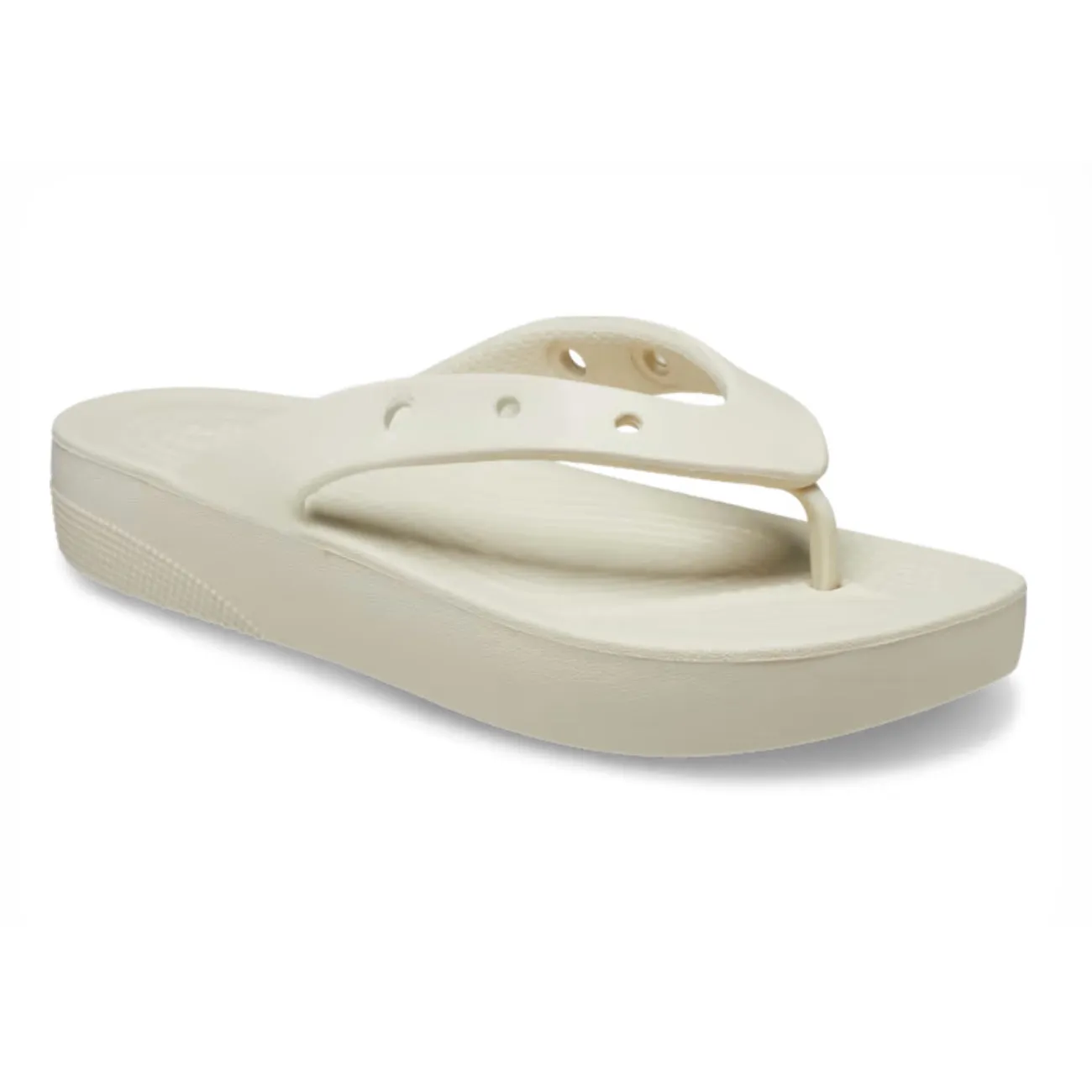 Women's Crocs Classic Platform Flip Flop Sandal Bone