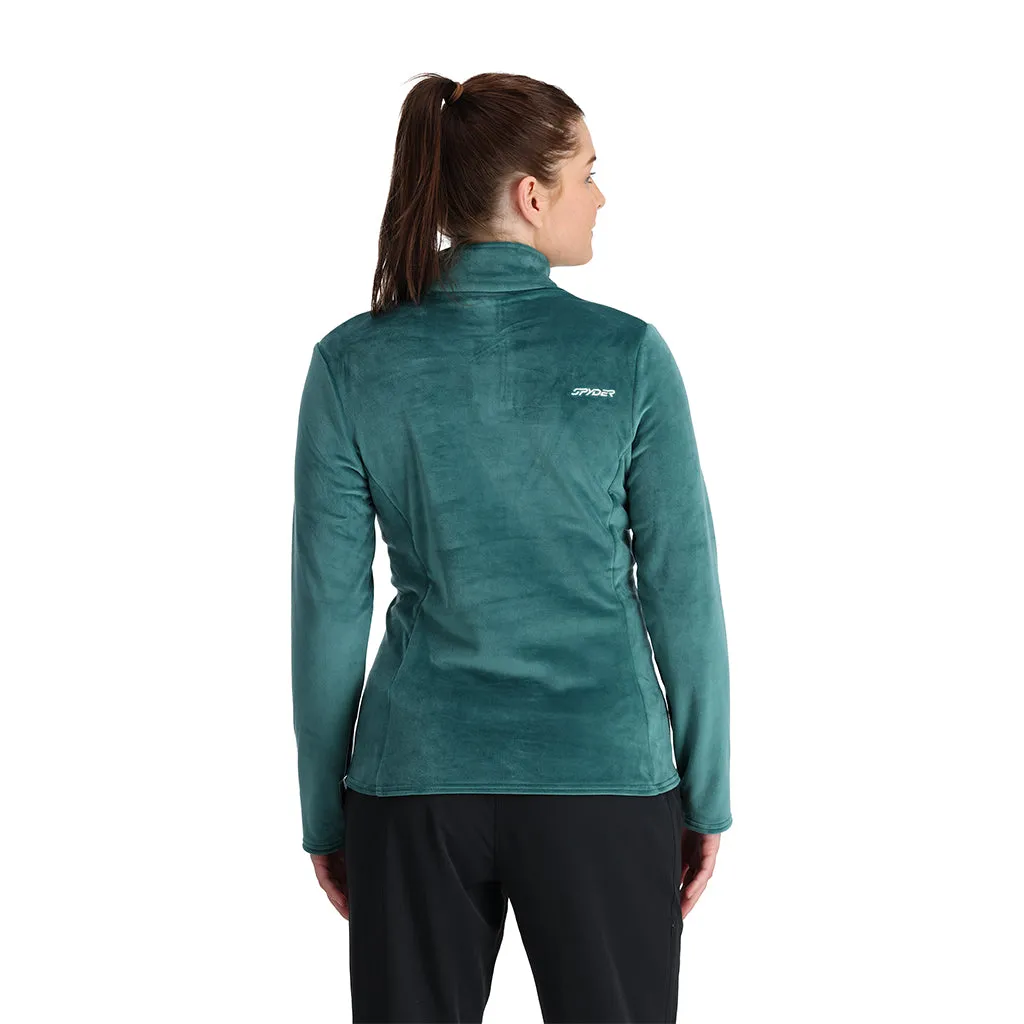 Womens Shimmer Bug Half Zip - Cypress Green