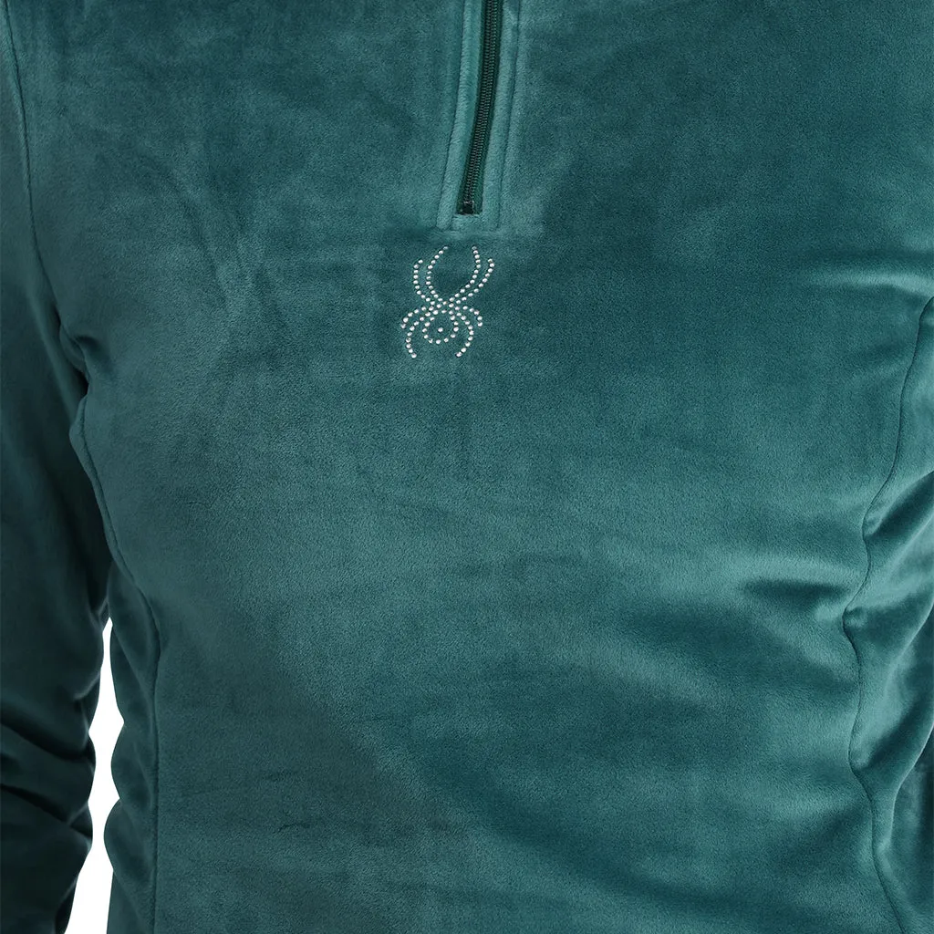 Womens Shimmer Bug Half Zip - Cypress Green