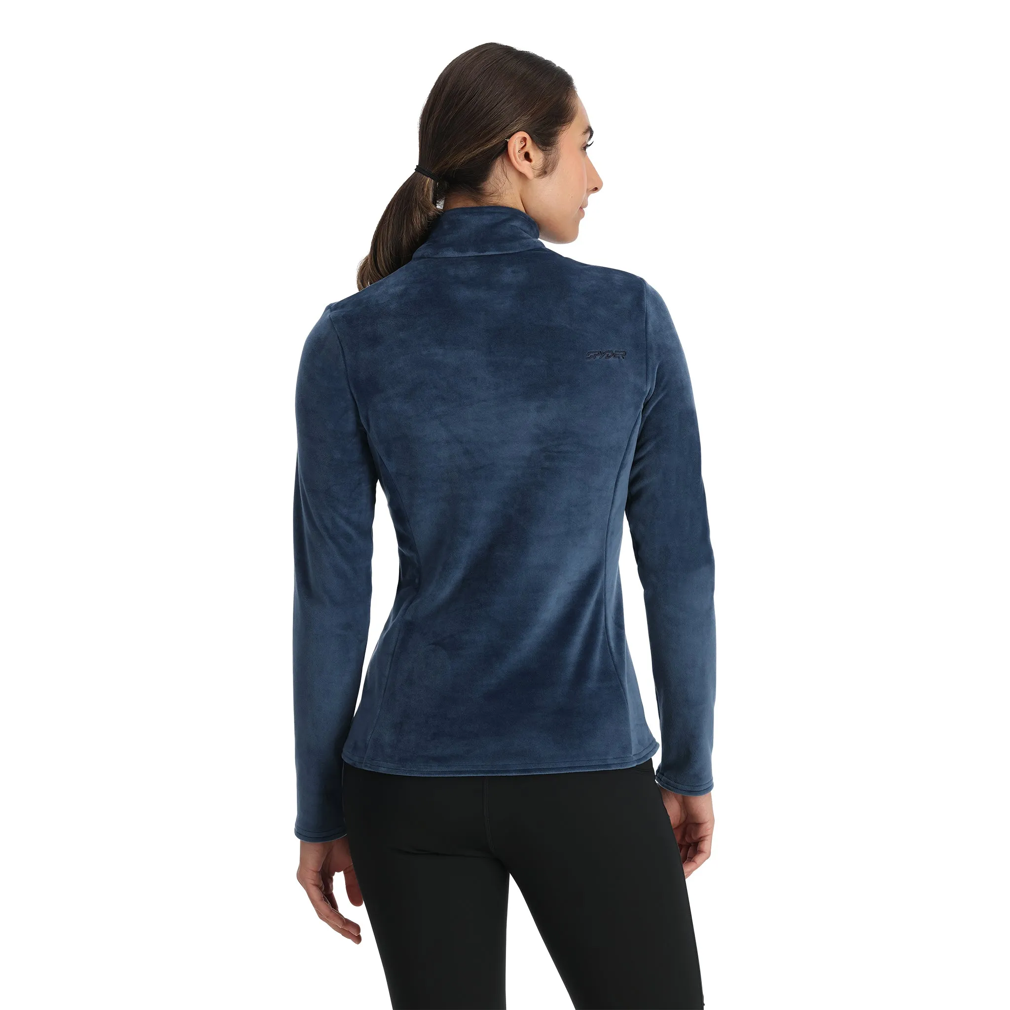 Womens Shimmer Bug Half Zip - True Navy