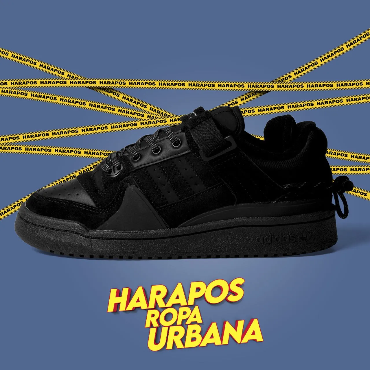 Zapatillas Adidas Forum Bad Bunny Low negro